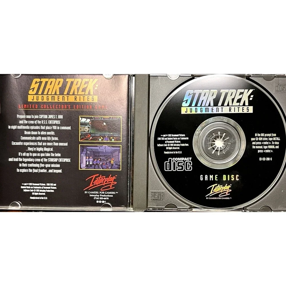 Star Trek: Judgment Rites Limited CD-ROM Collector's Edition (PC, 1995)